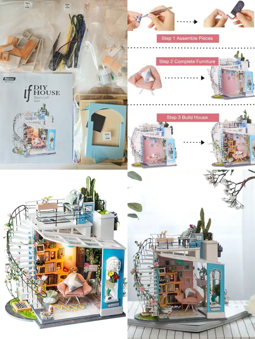 Rolife Dora's Loft DIY Miniature Dollhouse Kit